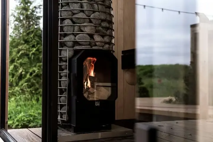 wood-fired sauna on wheels