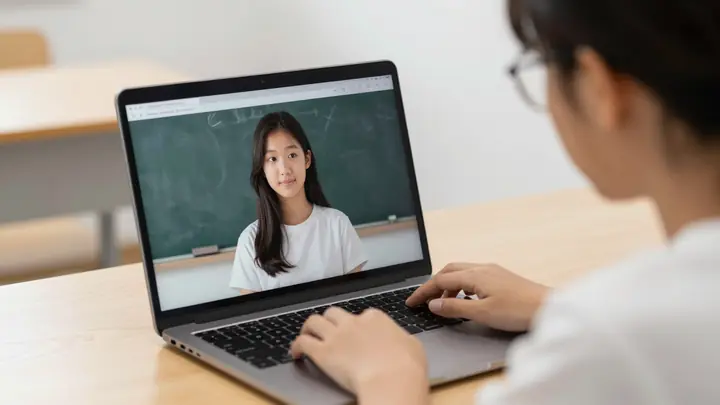 online tutoring student laptop