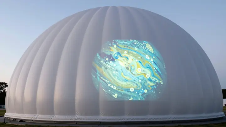 inflatable dome planetarium projection