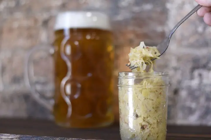 fermented sauerkraut glass jar craft