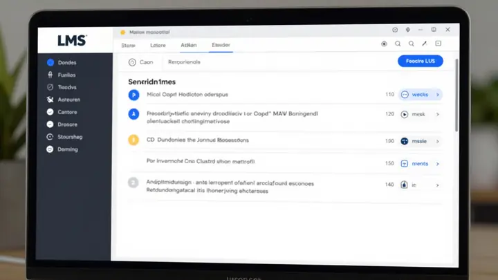 LMS dashboard interface