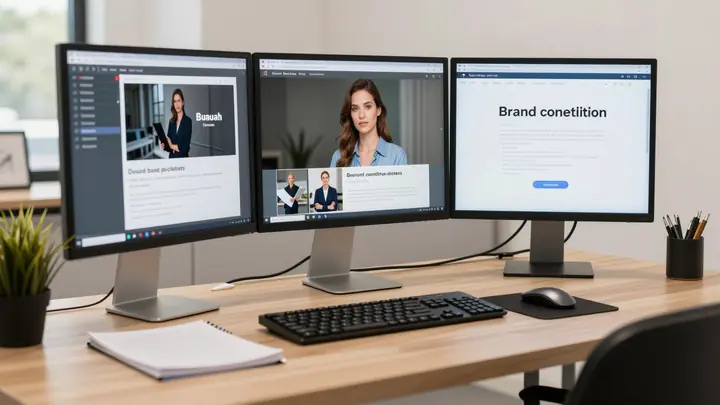 brand content creation workspace