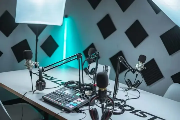podcast studio rental interior